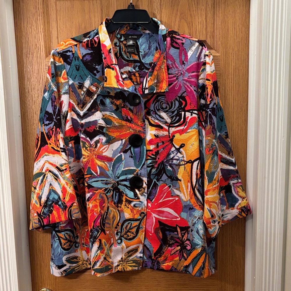 Ali Miles Multicolor Abstract Jacket